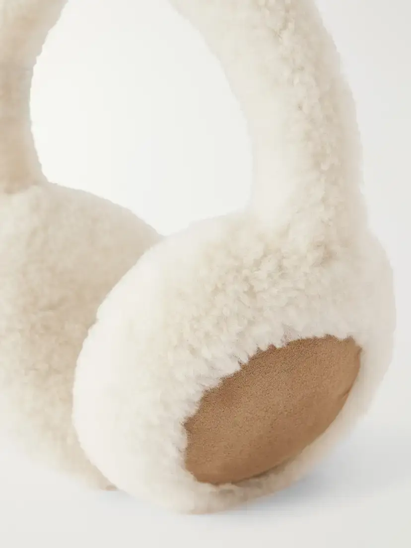 Yves Salomon Suede-trimmed Shearling Earmuffs | Thumbnail 3