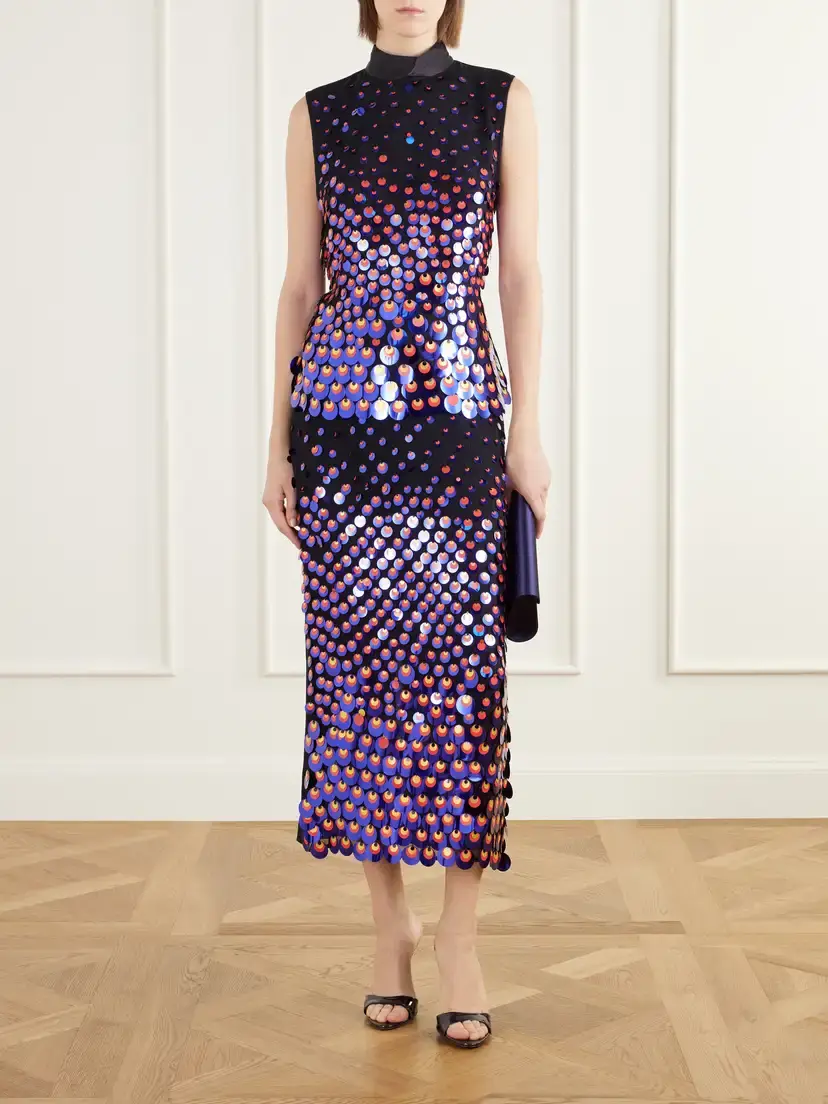 Christopher John Rogers Sequin-embellished Silk-crepon Turtleneck Top | Thumbnail 2 Christopher John Rogers Sequin-embellished Silk-crepon Turtleneck Top | Thumbnail 2