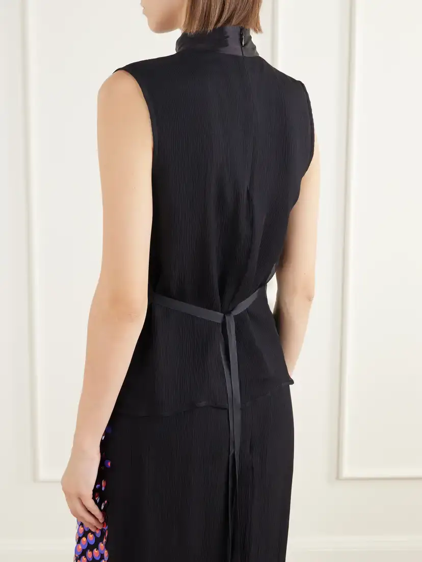 Christopher John Rogers Sequin-embellished Silk-crepon Turtleneck Top | Thumbnail 3 Christopher John Rogers Sequin-embellished Silk-crepon Turtleneck Top | Thumbnail 3
