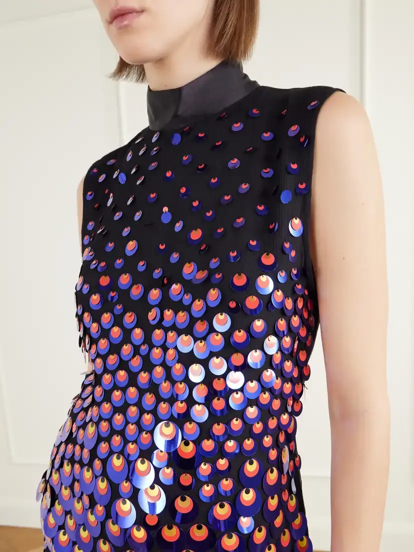 Christopher John Rogers Sequin-embellished Silk-crepon Turtleneck Top | Thumbnail 4 Christopher John Rogers Sequin-embellished Silk-crepon Turtleneck Top | Thumbnail 4