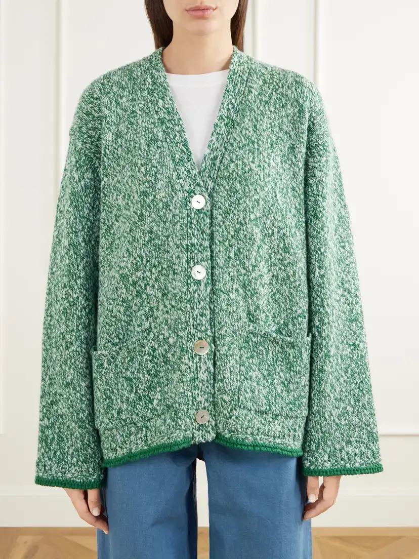 Calle Del Mar Marled Cashmere Cardigan | Thumbnail 3