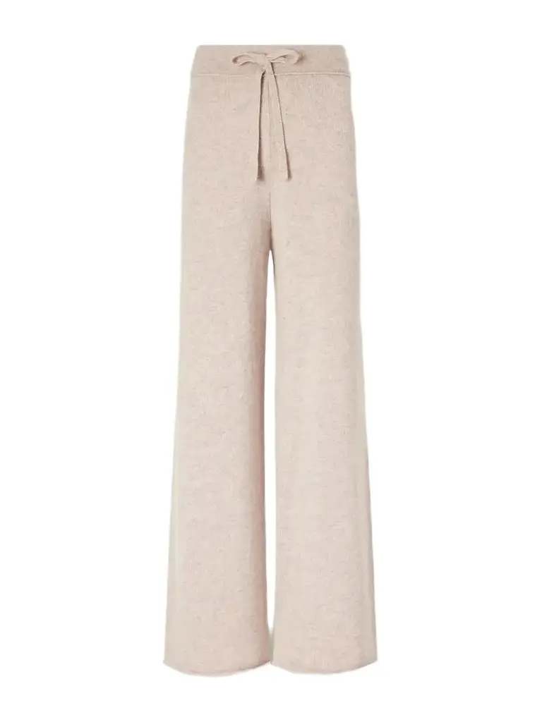 Drawstring Cashmere Wide-leg Pants Drawstring Cashmere Wide-leg Pants