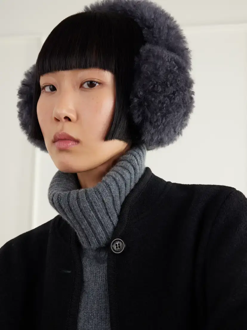 Yves Salomon Wool-trimmed Shearling Earmuffs | Thumbnail 2 Yves Salomon Wool-trimmed Shearling Earmuffs | Thumbnail 2