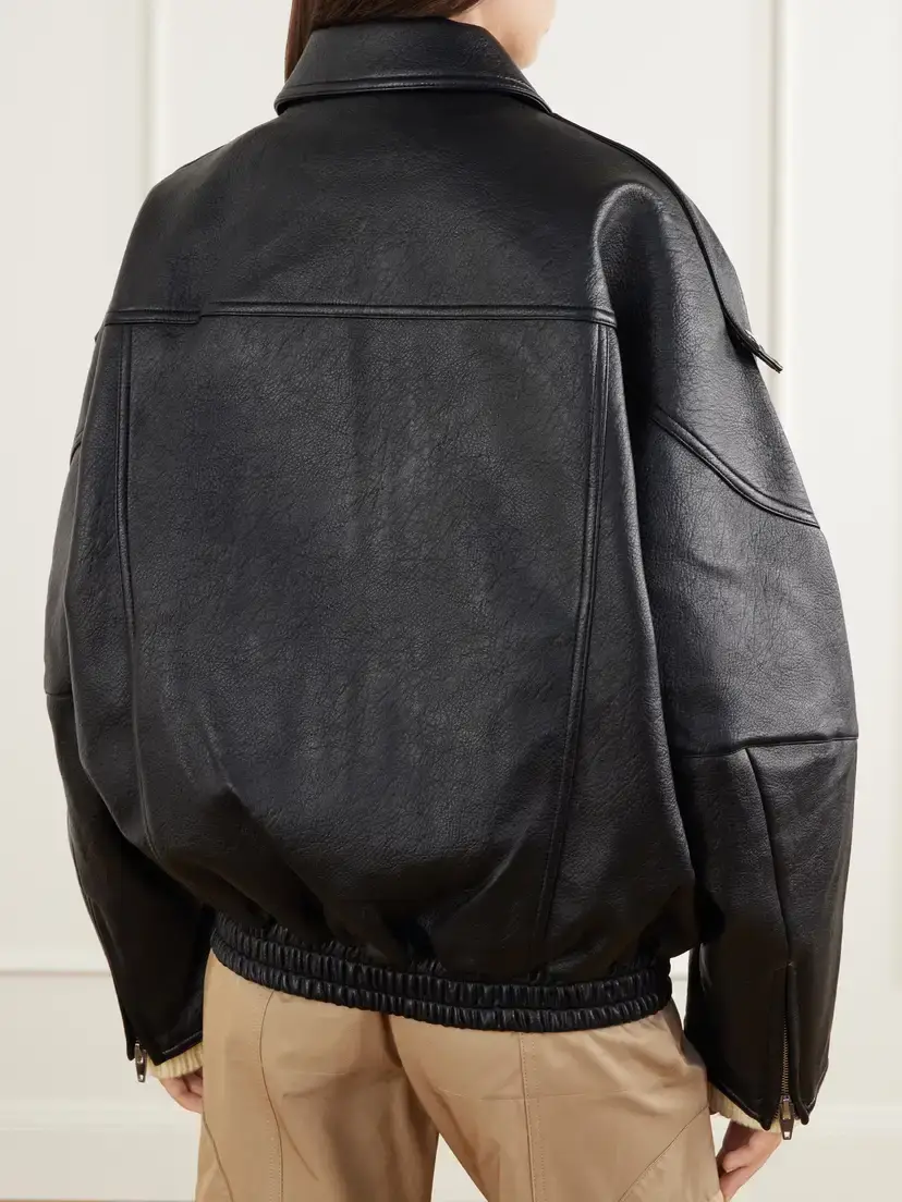 The Frankie Shop Hudson Glossed Biker Jacket | Thumbnail 3