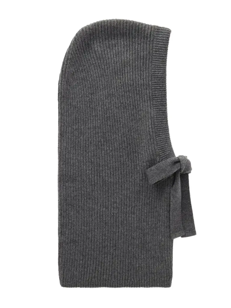 Drawstring Ribbed Cashmere Snood Drawstring Ribbed Cashmere Snood