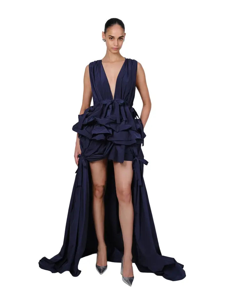 The Alexandrina gown in navy The Alexandrina gown in navy