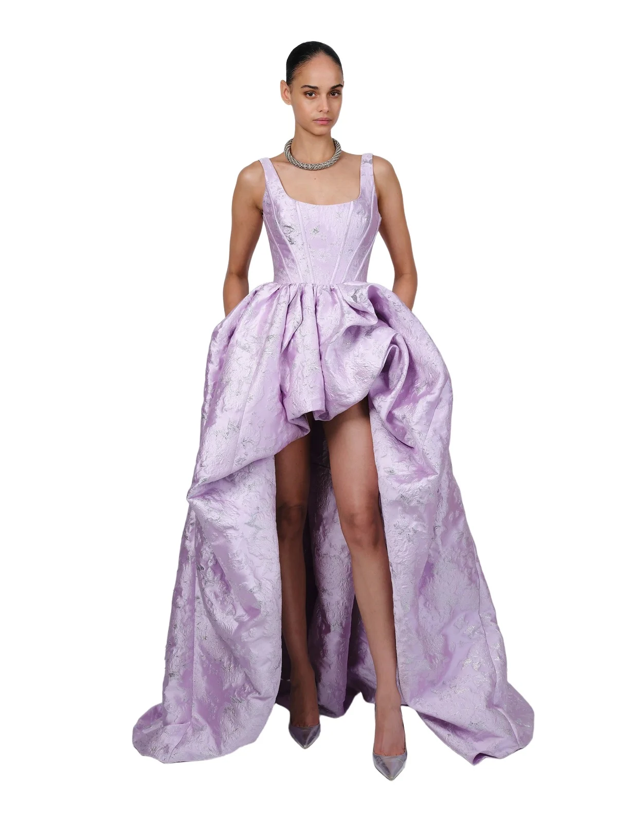 The Ariella ball gown in pink and silver - preorder The Ariella ball gown in pink and silver - preorder