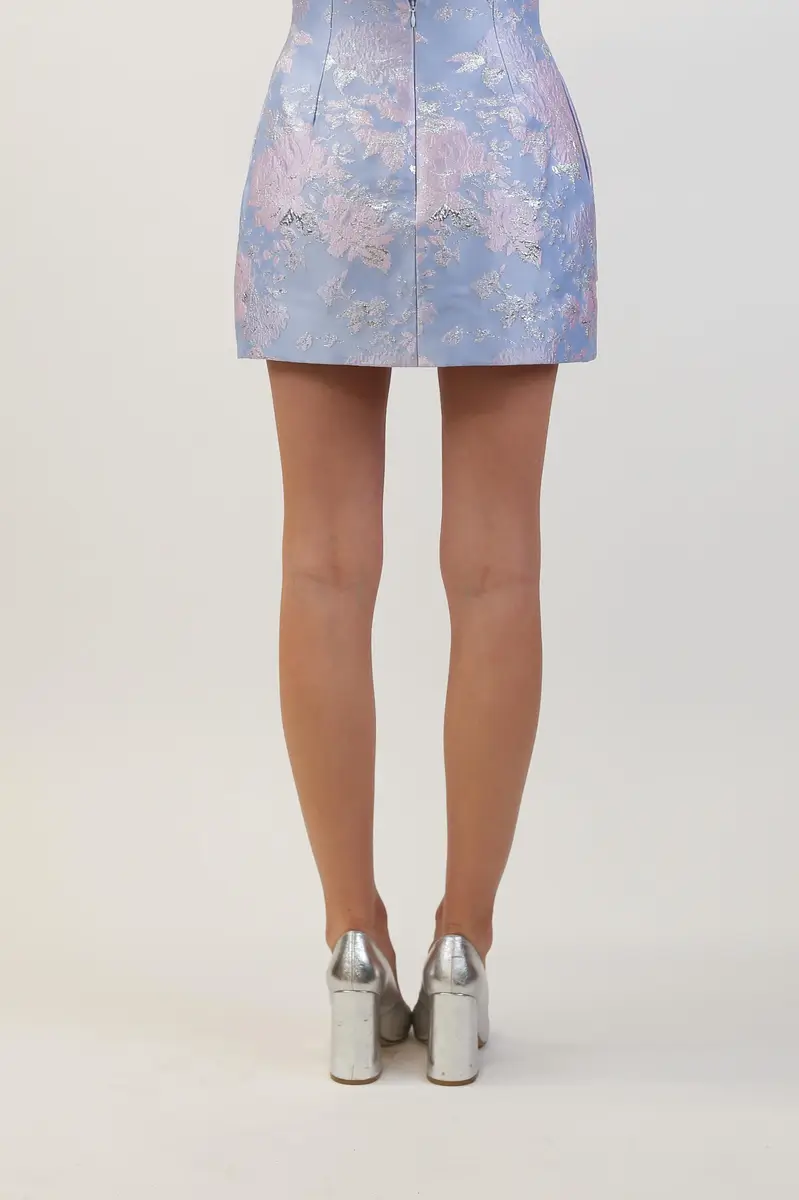 Aknvas The Cherry skirt in blue/pink/silver brocade | Thumbnail 2 Aknvas The Cherry skirt in blue/pink/silver brocade | Thumbnail 2
