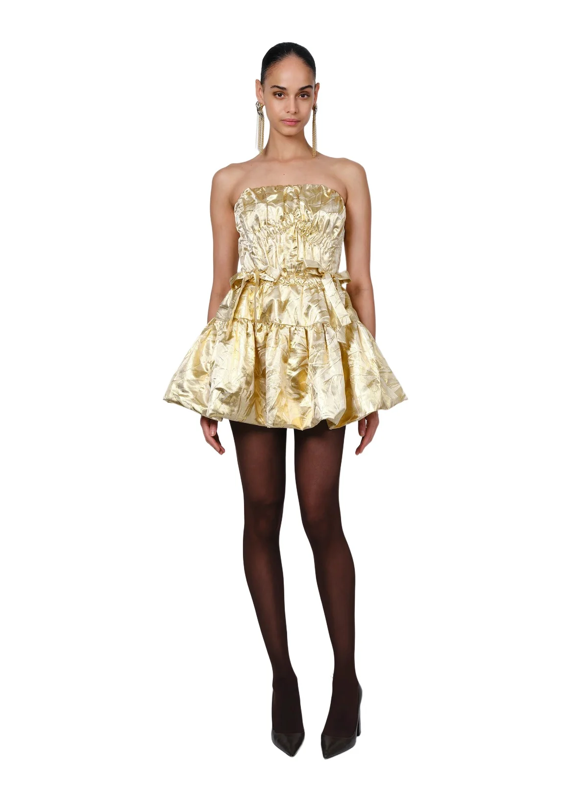 The Kamilla dress in gold - preorder