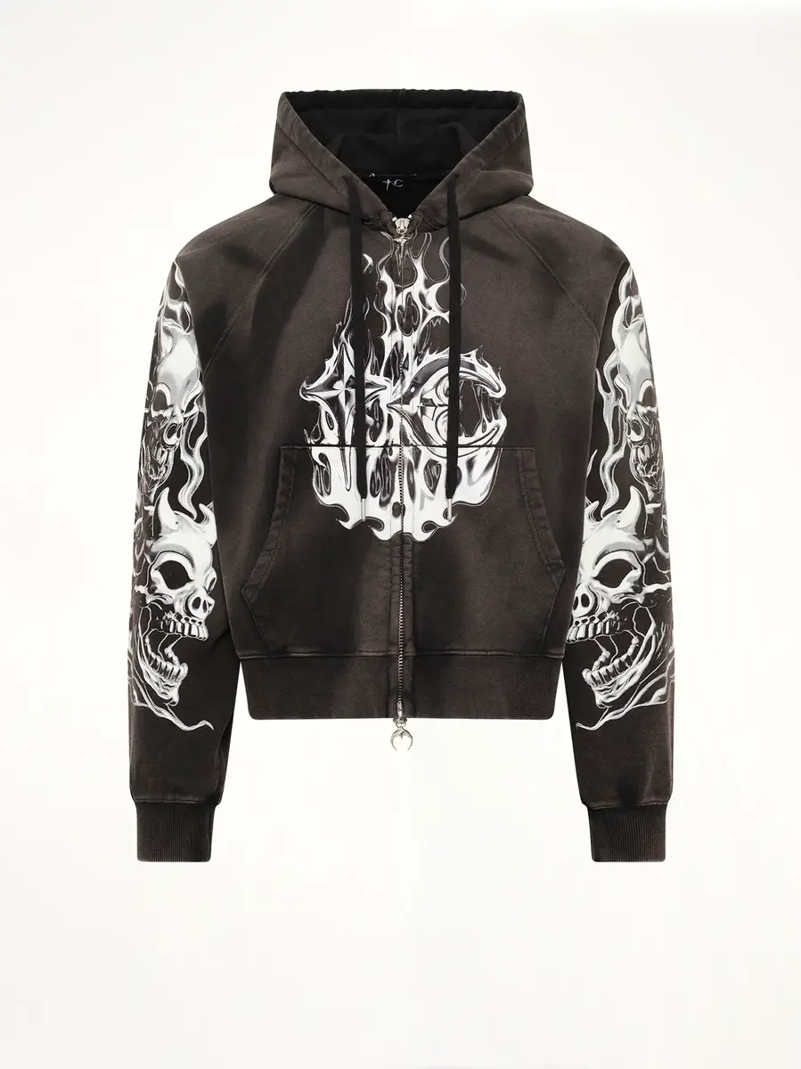 THUG CLUB Six Riding Skull Zip-up Hoodie | Thumbnail 2 THUG CLUB Six Riding Skull Zip-up Hoodie | Thumbnail 2