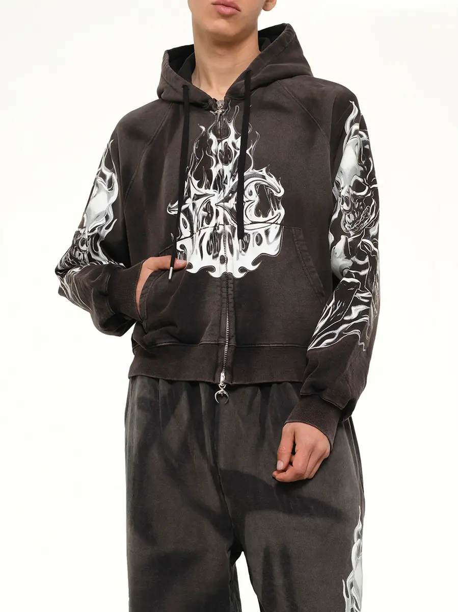 THUG CLUB Six Riding Skull Zip-up Hoodie | Thumbnail 6 THUG CLUB Six Riding Skull Zip-up Hoodie | Thumbnail 6