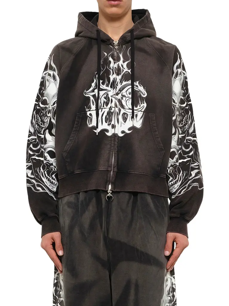 Six Riding Skull Zip-up Hoodie Six Riding Skull Zip-up Hoodie