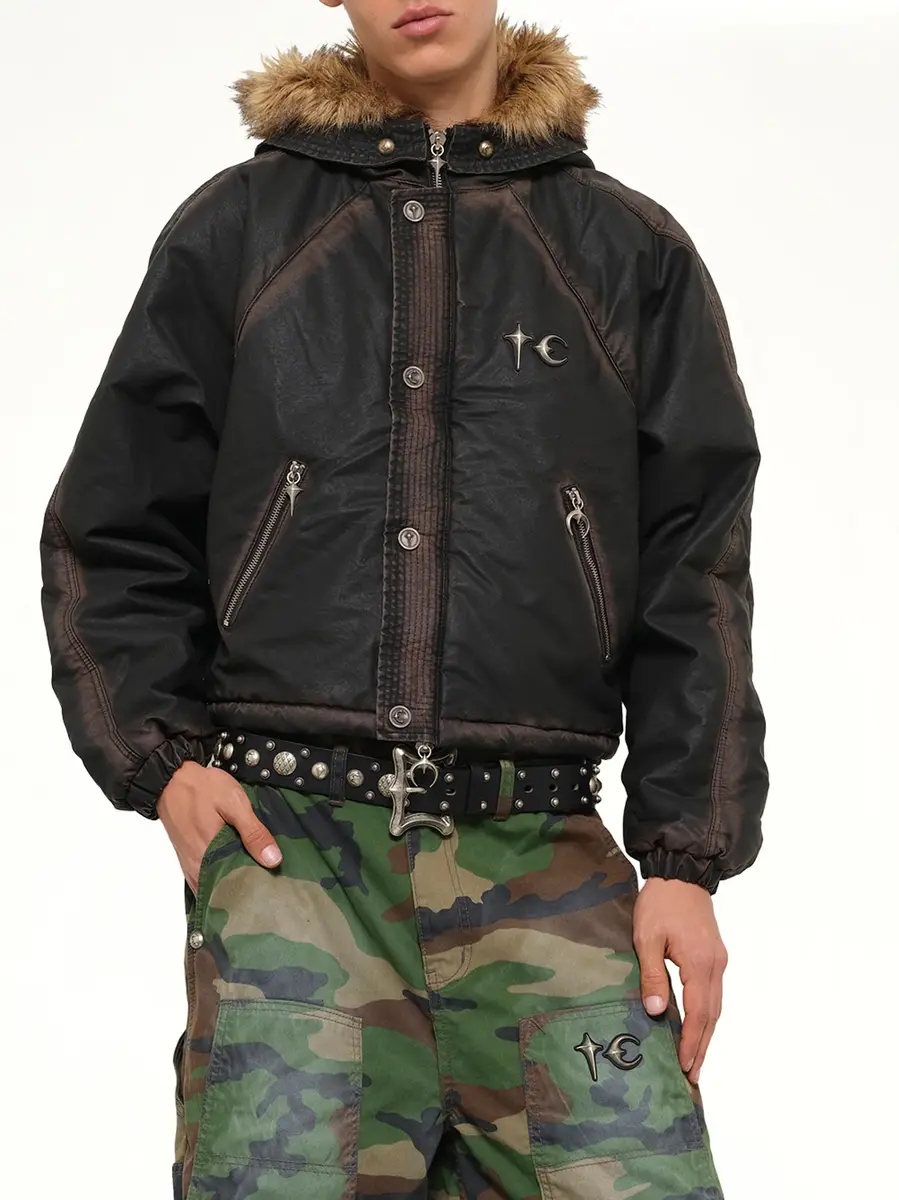 THUG CLUB Three Riding Skull Fur Hooded Jacket | Thumbnail 6 THUG CLUB Three Riding Skull Fur Hooded Jacket | Thumbnail 6