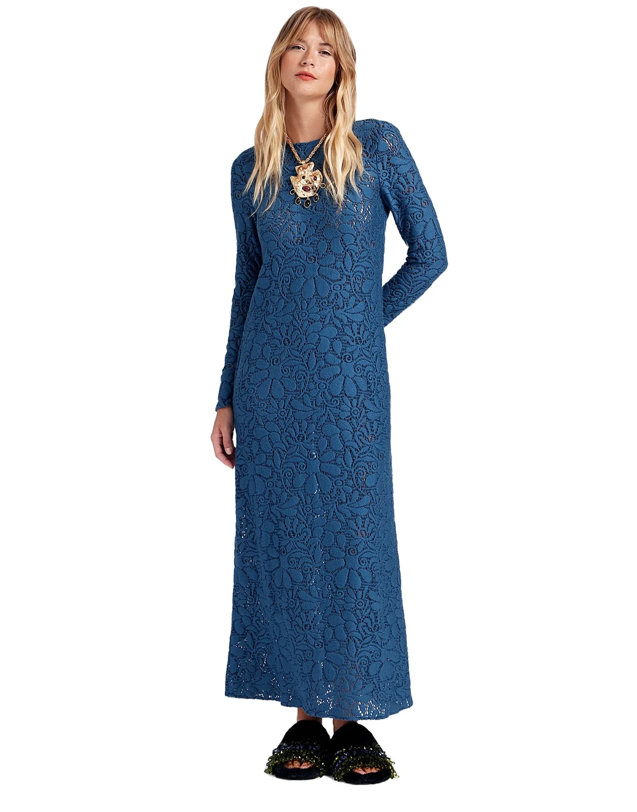 La Double J Lacey Long Sleeve Swing Dress