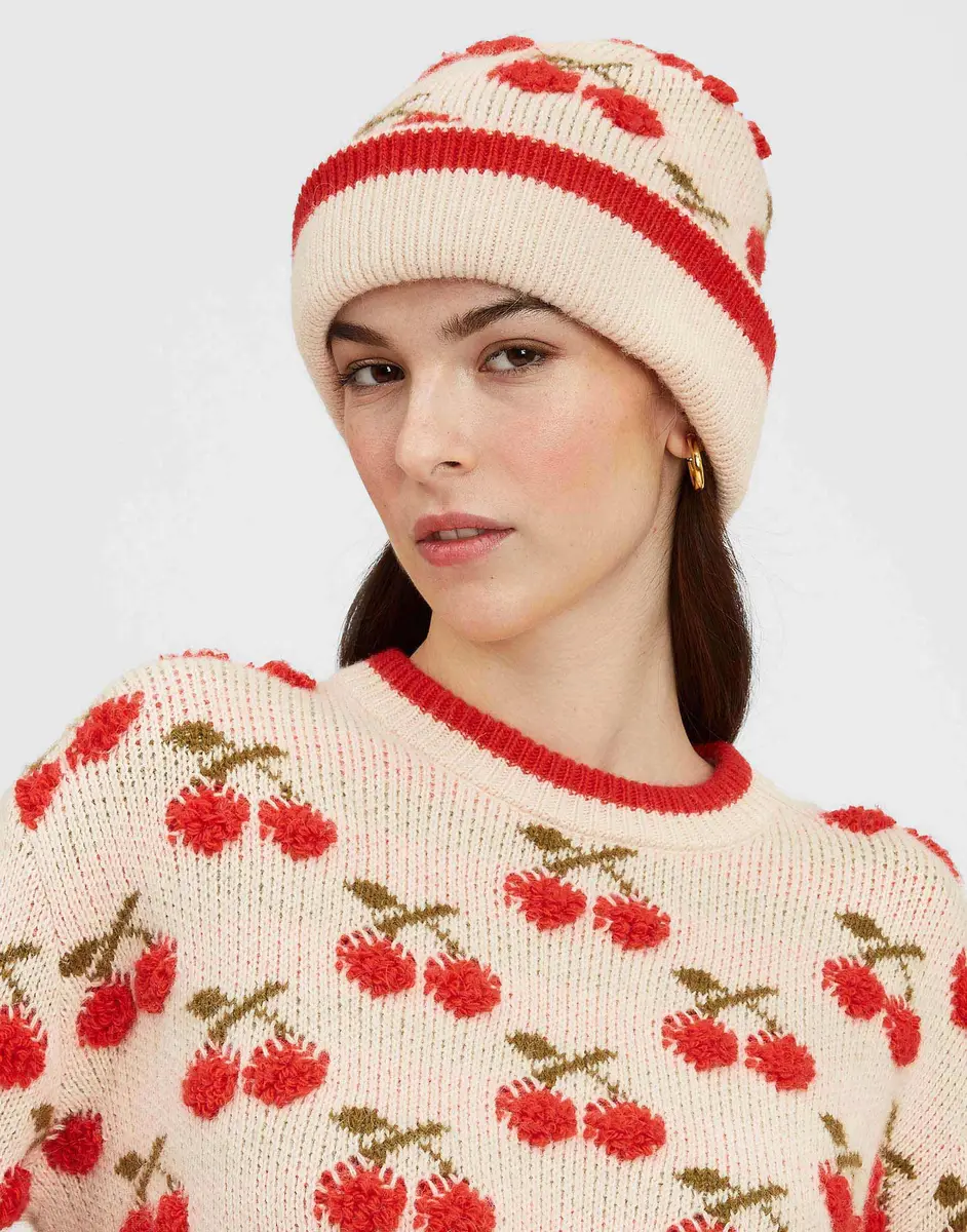 La Double J Cherry Beanie | Thumbnail 4 La Double J Cherry Beanie | Thumbnail 4