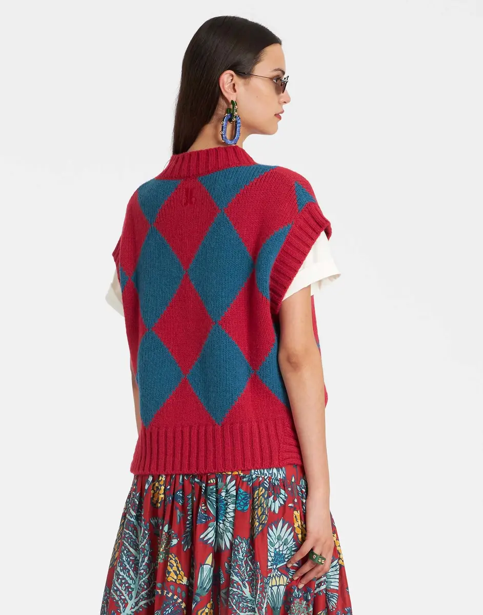 La Double J Argyle Gilet | Thumbnail 2 La Double J Argyle Gilet | Thumbnail 2