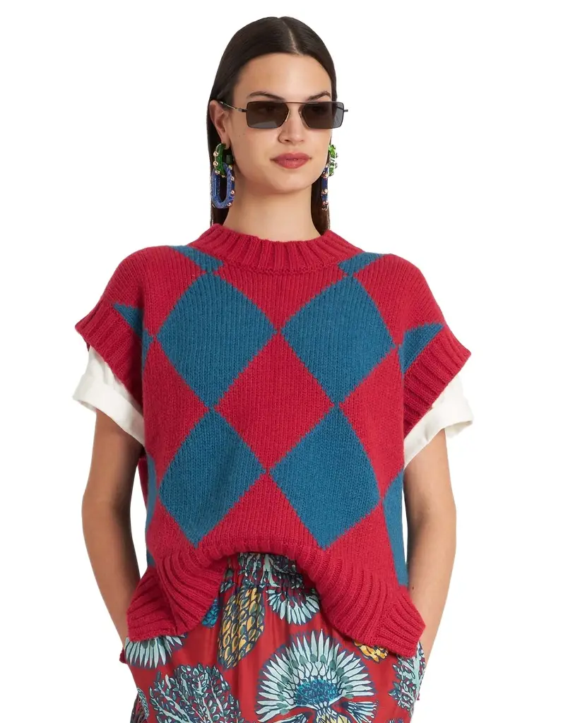 La Double J Argyle Gilet