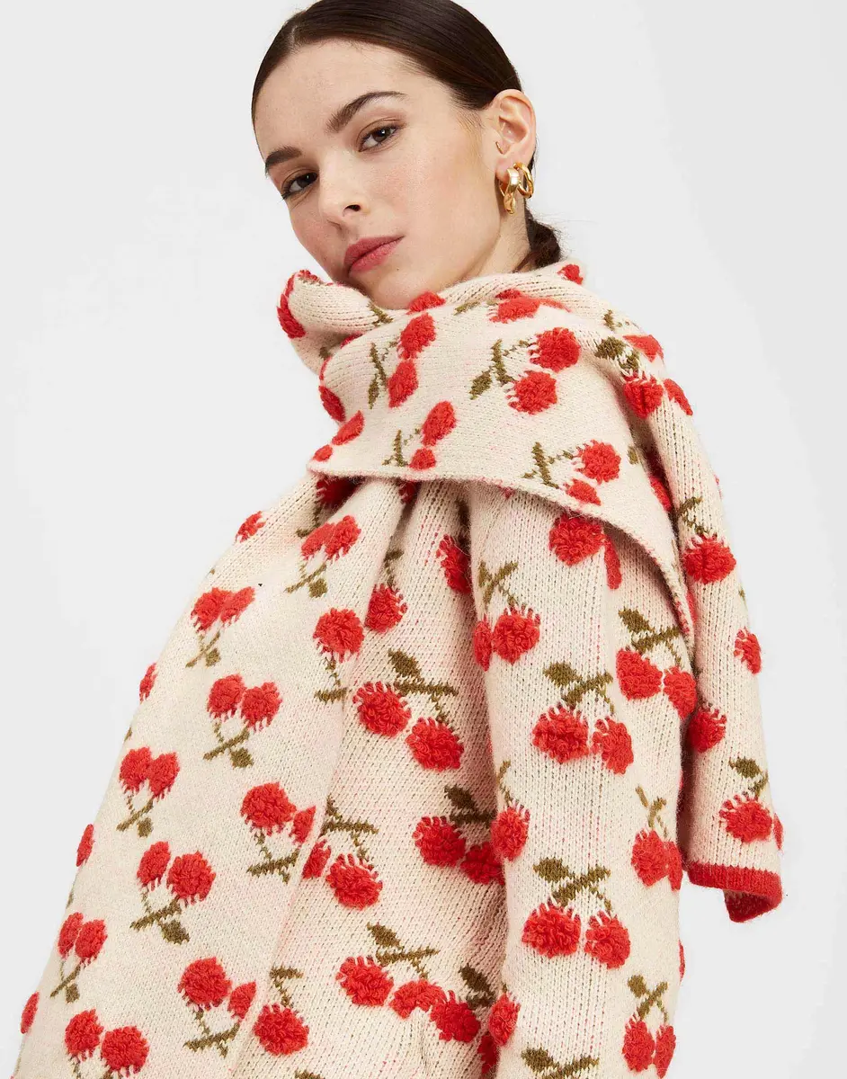 La Double J Cherry Scarf | Thumbnail 4 La Double J Cherry Scarf | Thumbnail 4