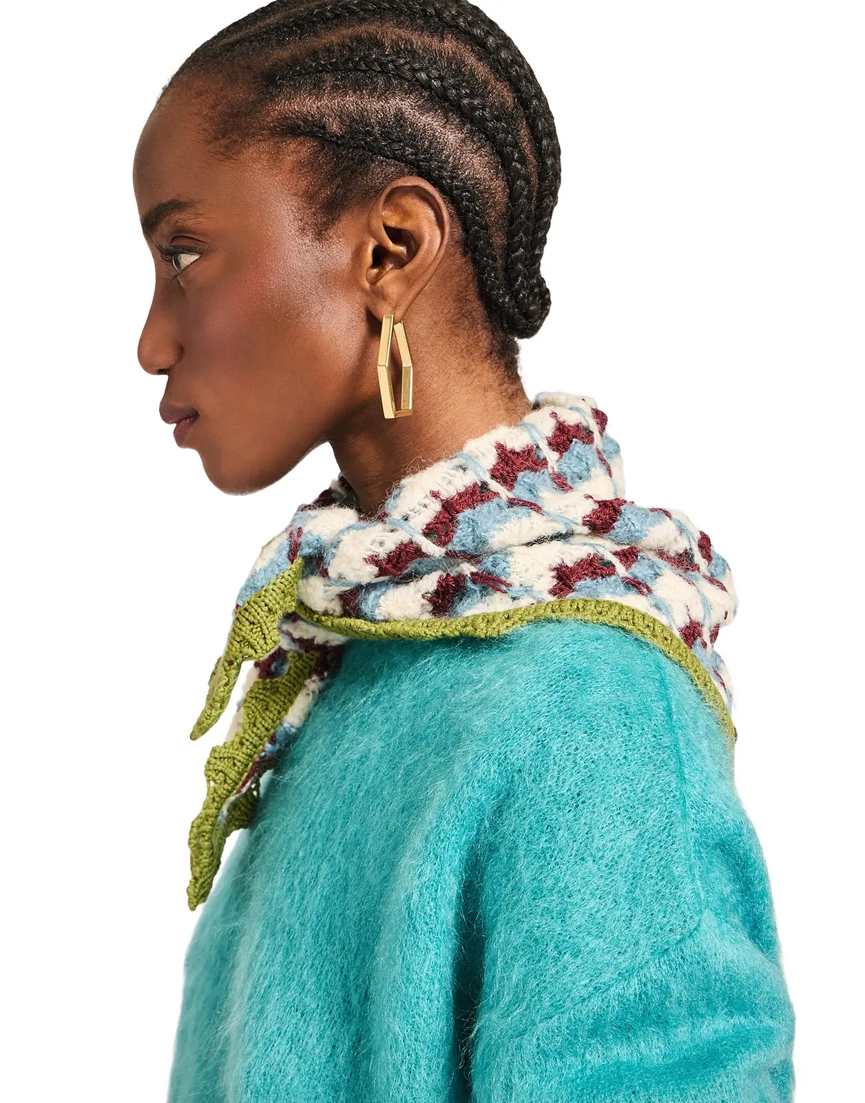 La Double J Crochet Triangle Scarf