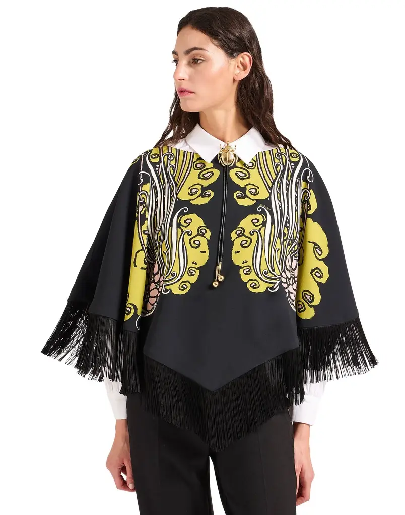 La Double J Reversible Mini Poncho Top