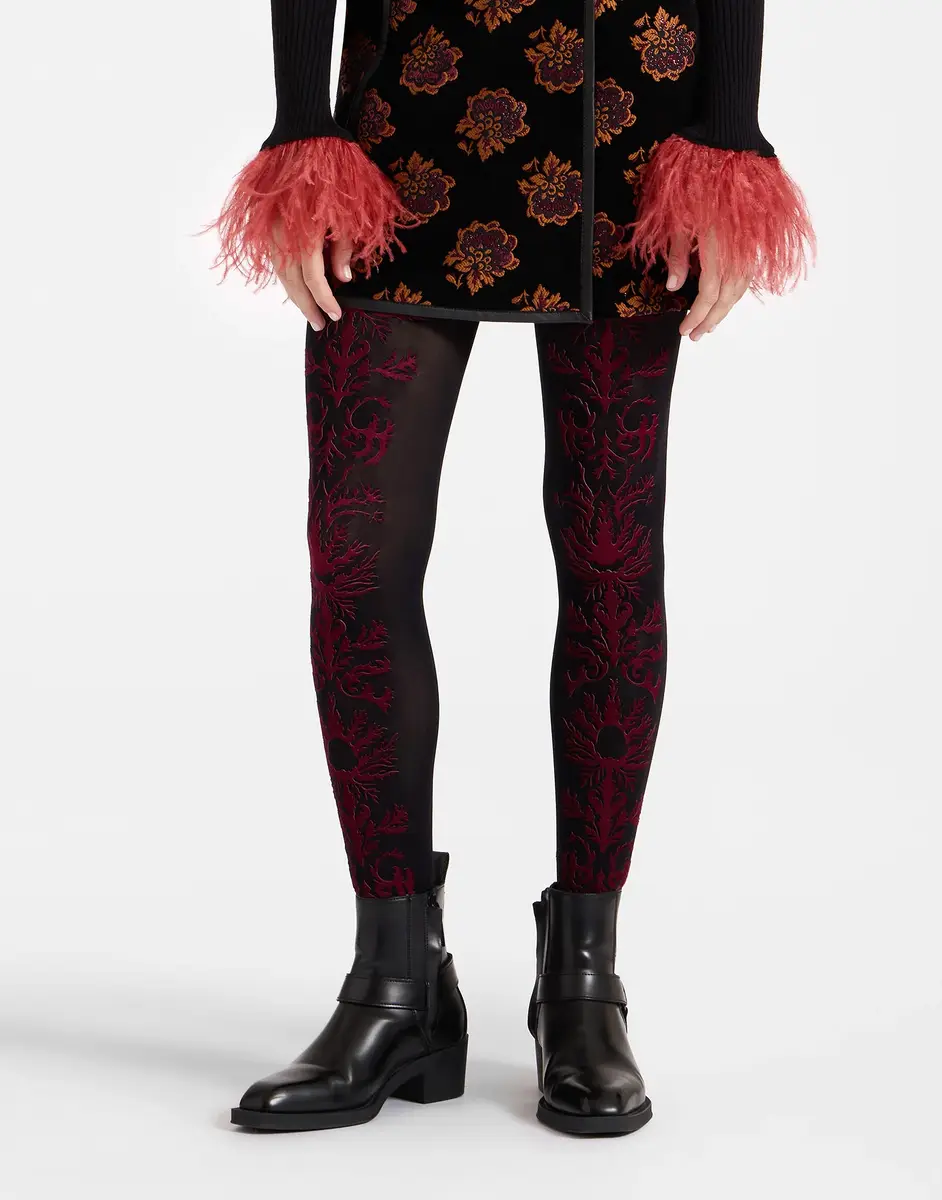La Double J Flocked Tights | Thumbnail 2 La Double J Flocked Tights | Thumbnail 2