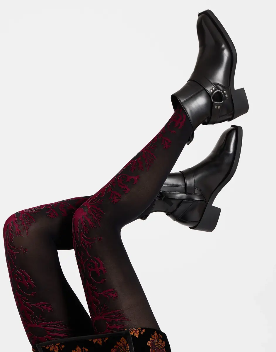 La Double J Flocked Tights | Thumbnail 3 La Double J Flocked Tights | Thumbnail 3