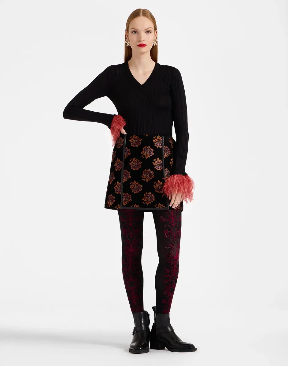 La Double J Flocked Tights | Thumbnail 4 La Double J Flocked Tights | Thumbnail 4