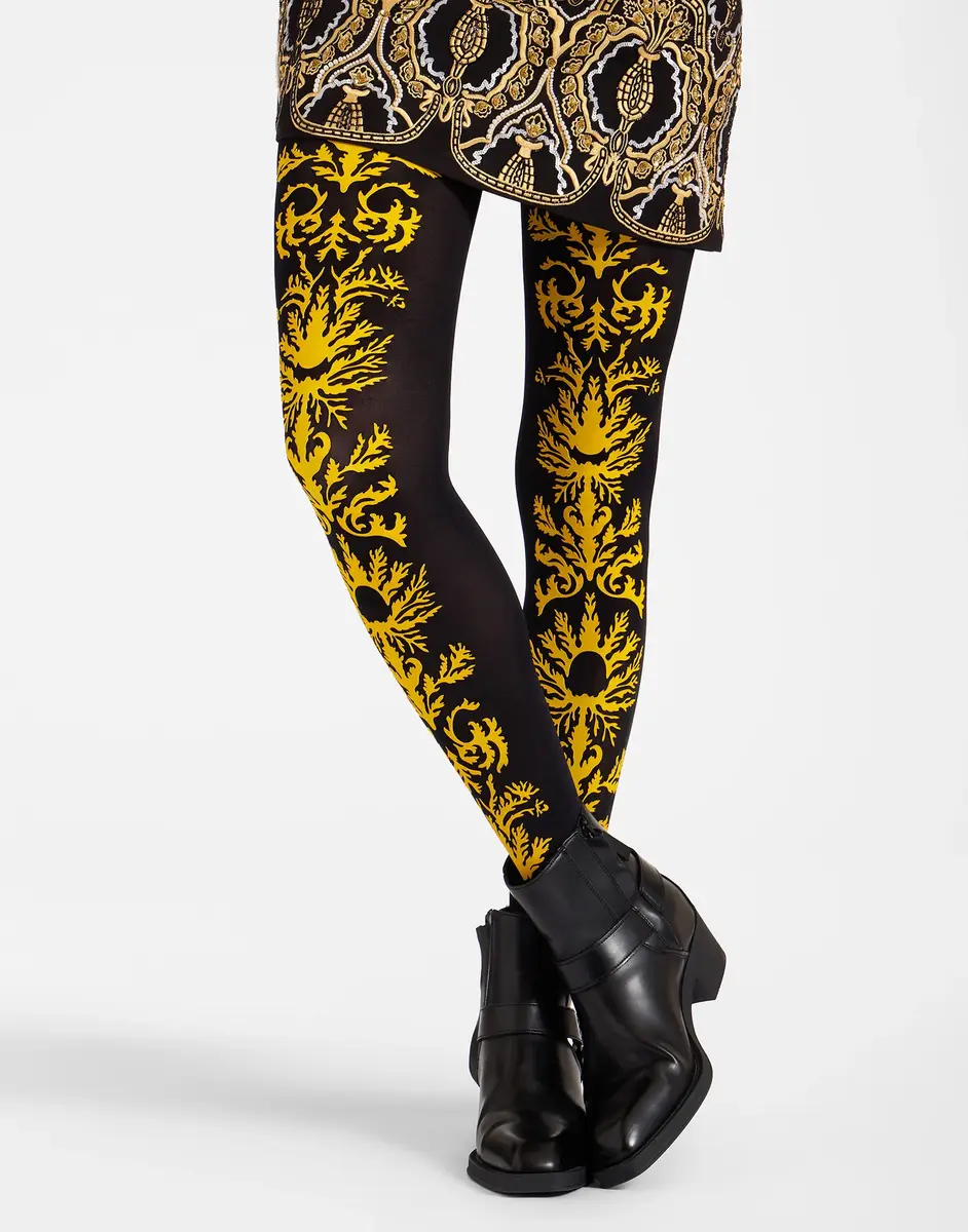 La Double J Flocked Tights | Thumbnail 3 La Double J Flocked Tights | Thumbnail 3