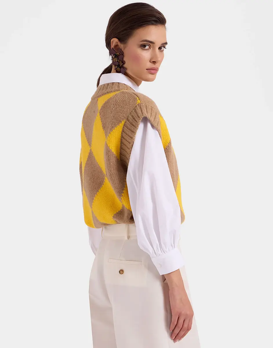 La Double J Argyle Gilet | Thumbnail 2 La Double J Argyle Gilet | Thumbnail 2