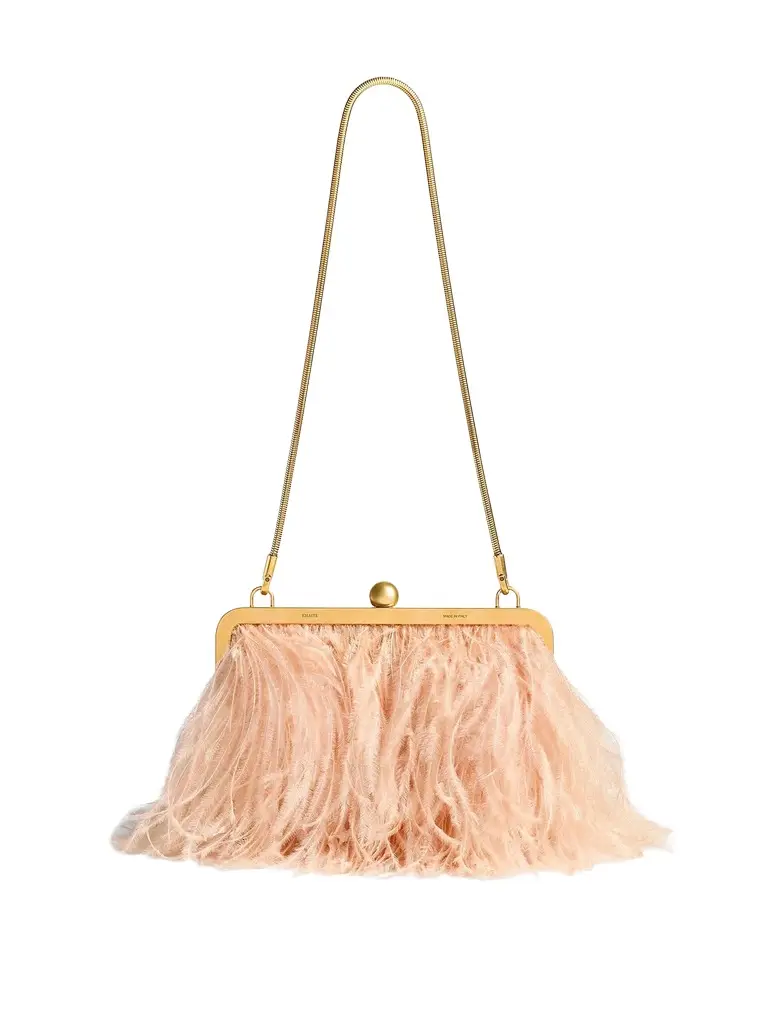 Lilith Feathered Chain Evening Bag Lilith Feathered Chain Evening Bag