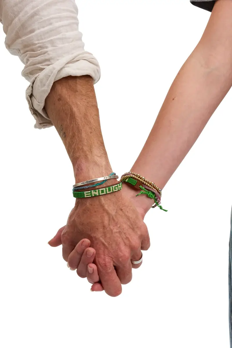 ENOUGH Enough Green Beaded Leather Bracelet Set | Thumbnail 5