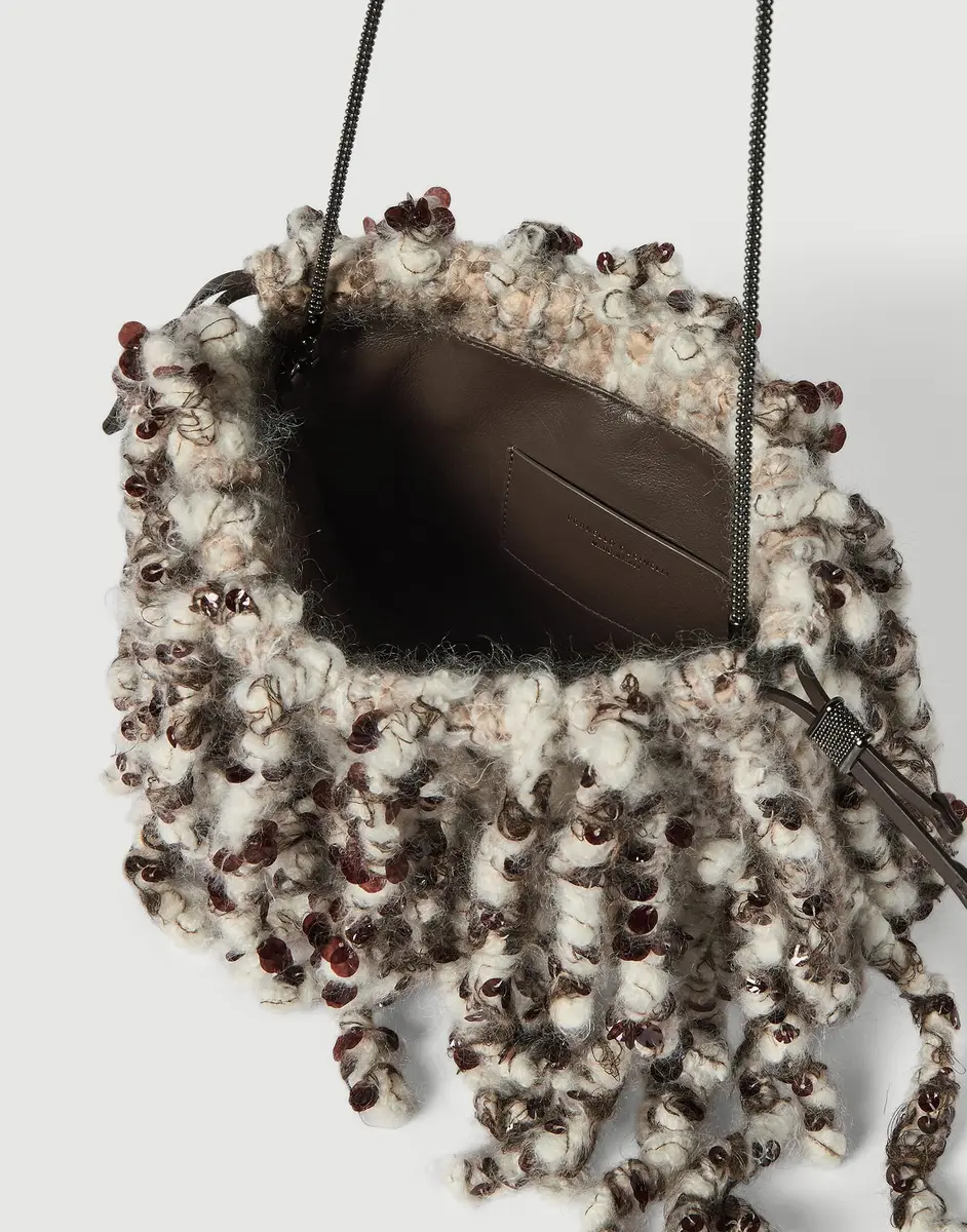 Brunello Cucinelli Dazzling Twist Embroidery pouch bag | Thumbnail 5 Brunello Cucinelli Dazzling Twist Embroidery pouch bag | Thumbnail 5