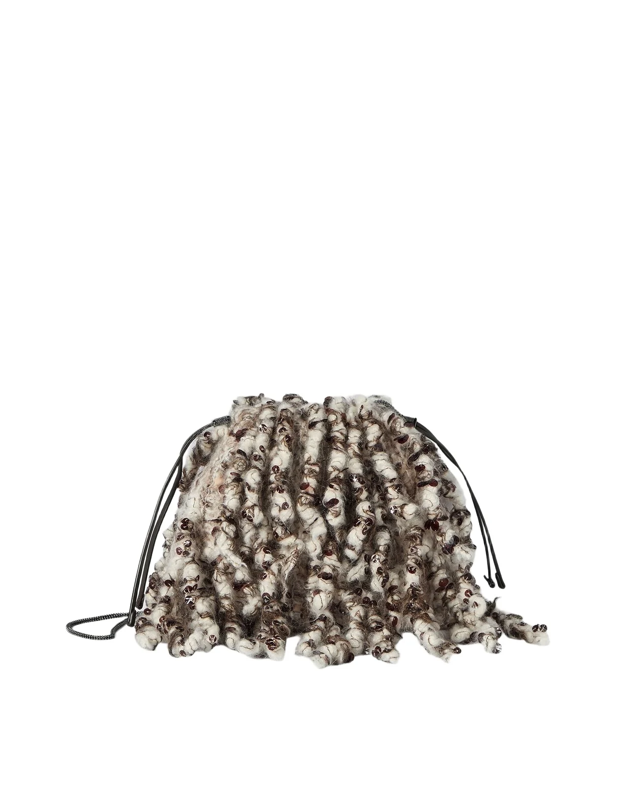 Brunello Cucinelli Dazzling Twist Embroidery pouch bag