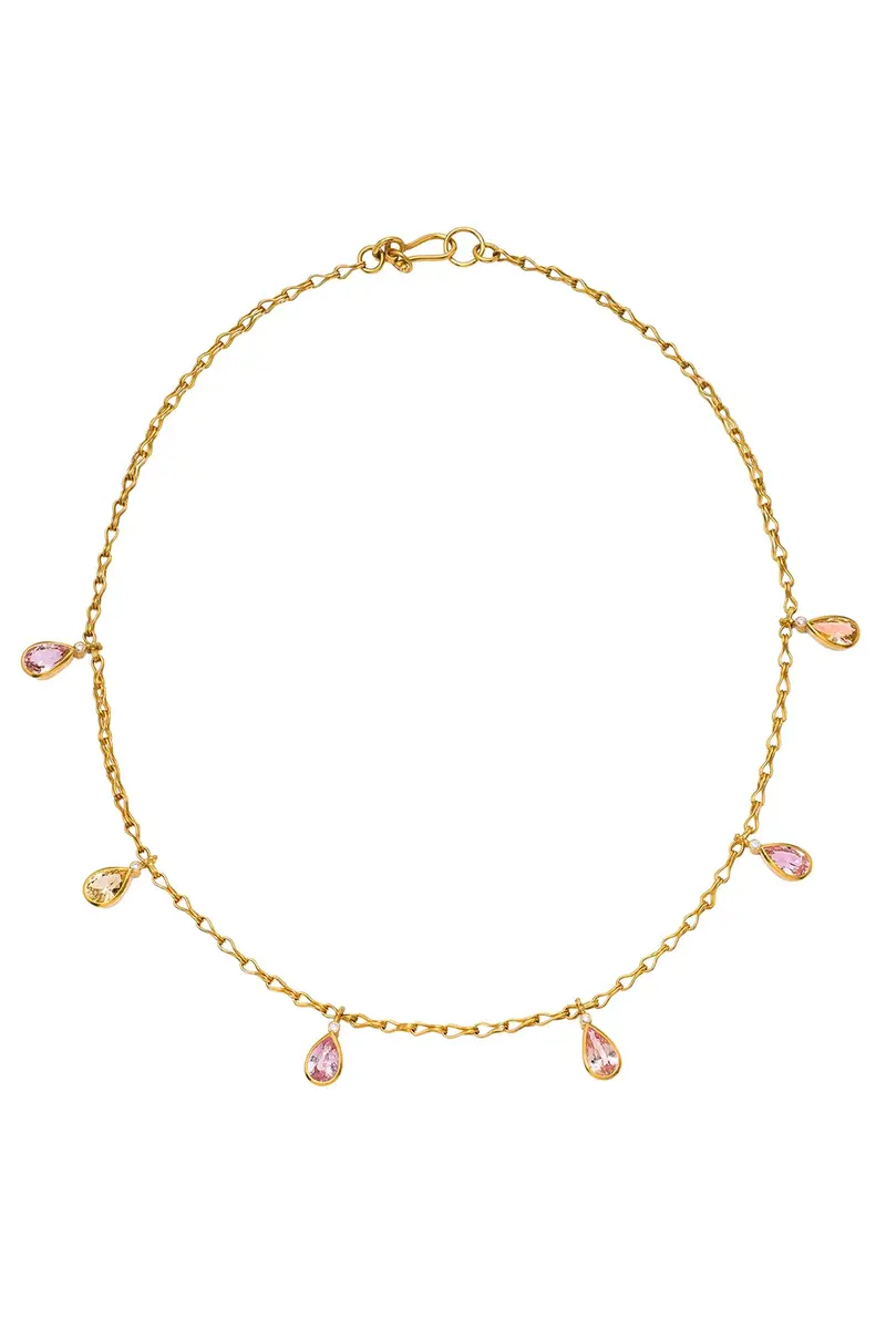 Sapphire Diamond Flare Necklace Sapphire Diamond Flare Necklace
