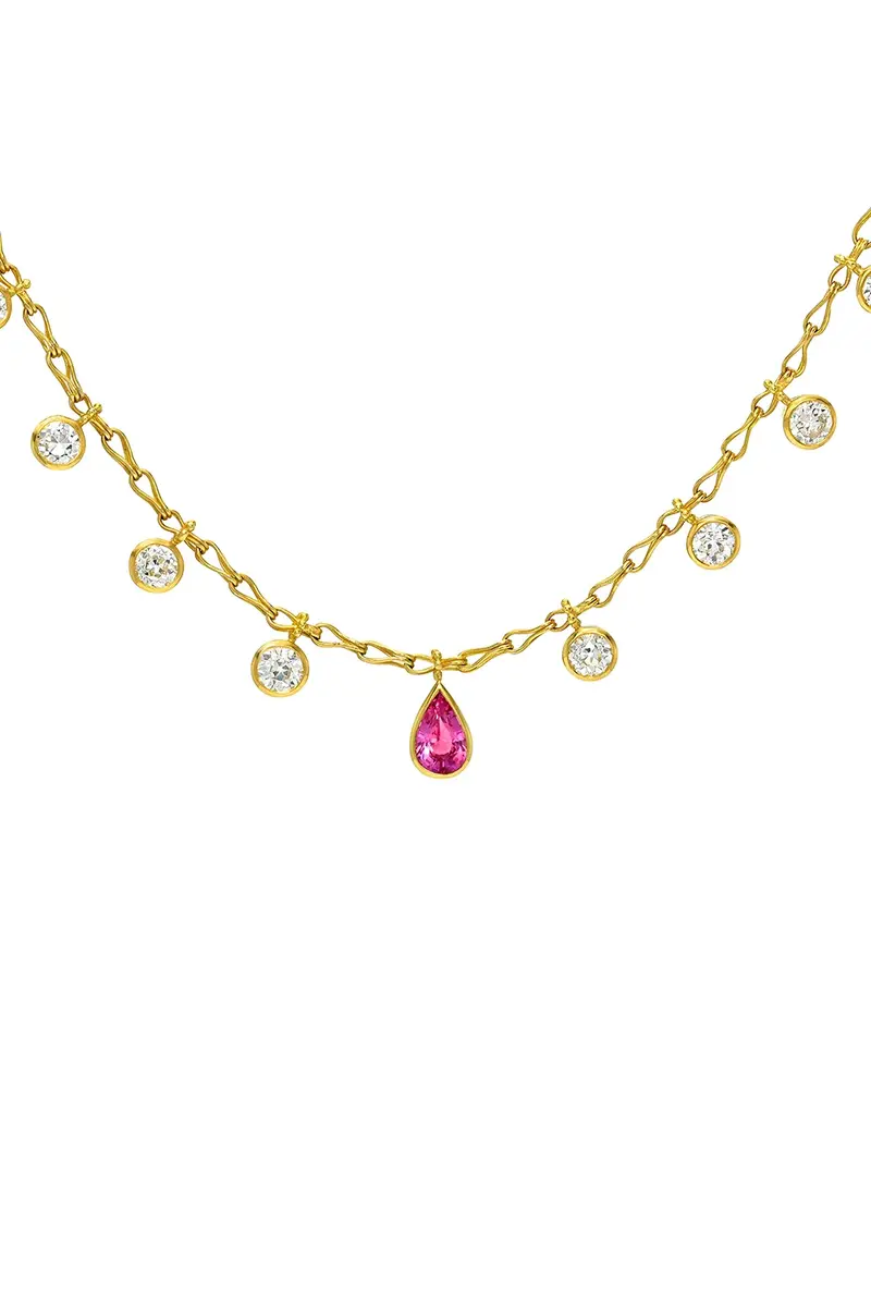CAMILLE BEINHORN Mahenge Spinel Antique Diamond Flare Necklace | Thumbnail 2 CAMILLE BEINHORN Mahenge Spinel Antique Diamond Flare Necklace | Thumbnail 2