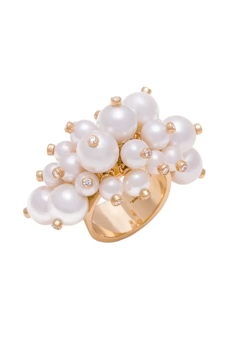 ALETTO BROTHERS Akoya Pearl Diamond Ring