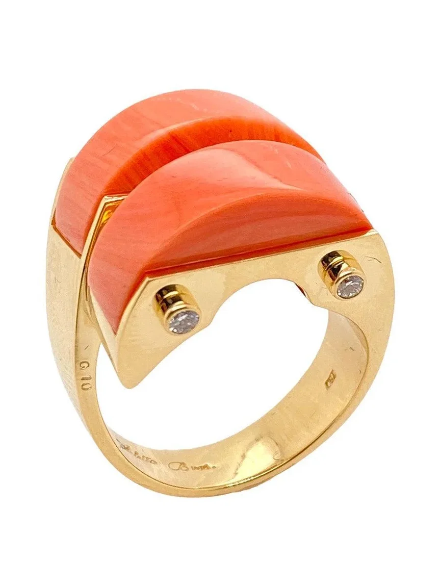Coral Diamond Arcelle Ring Coral Diamond Arcelle Ring