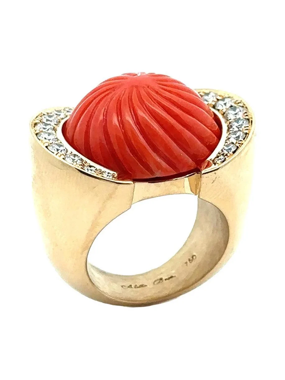 Coral Diamond Corallo Ring