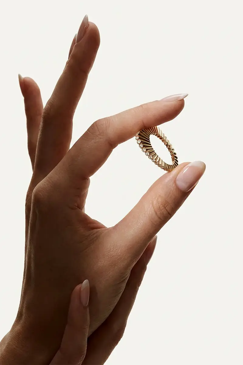 MAISON MARCELLE Diamond Small Dome Serti Clos Ring | Thumbnail 2 MAISON MARCELLE Diamond Small Dome Serti Clos Ring | Thumbnail 2