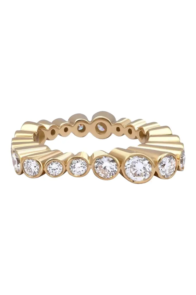 MAISON MARCELLE Diamond Small Dome Serti Clos Ring