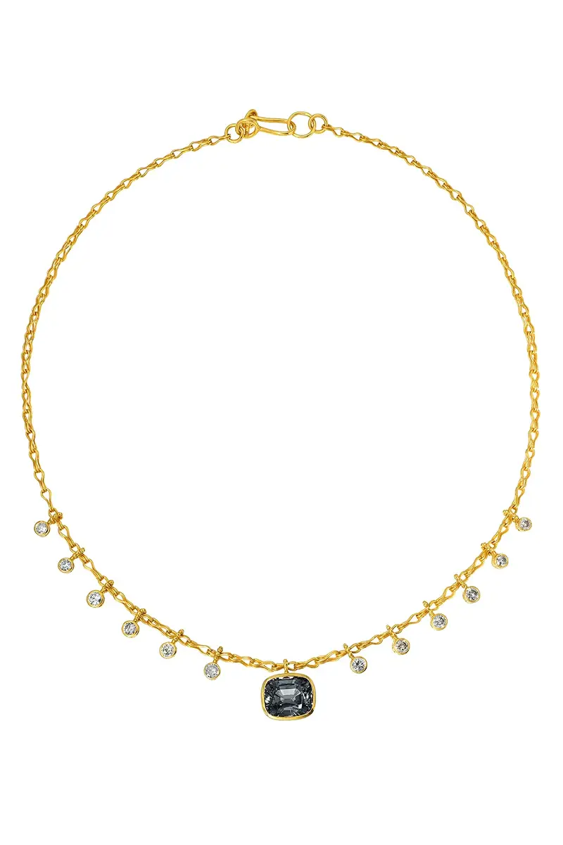 Grey Spinel Diamond Necklace Grey Spinel Diamond Necklace