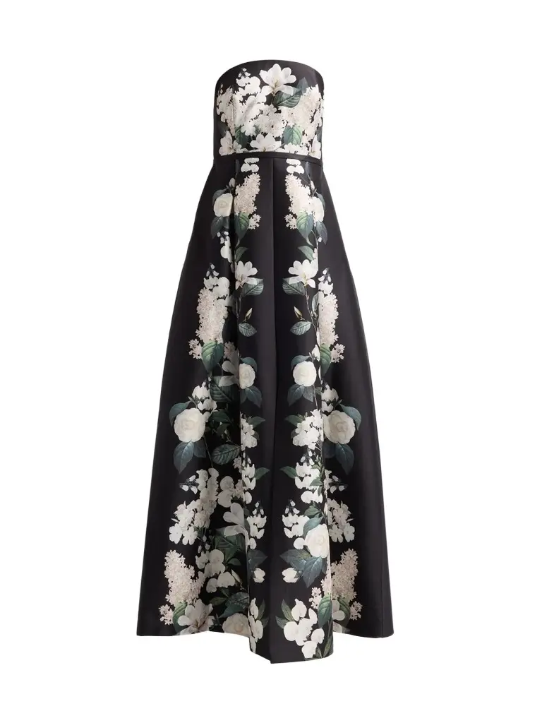 Noir Sachin & Babi Women's Gillian Floral Strapless A-Line Gown