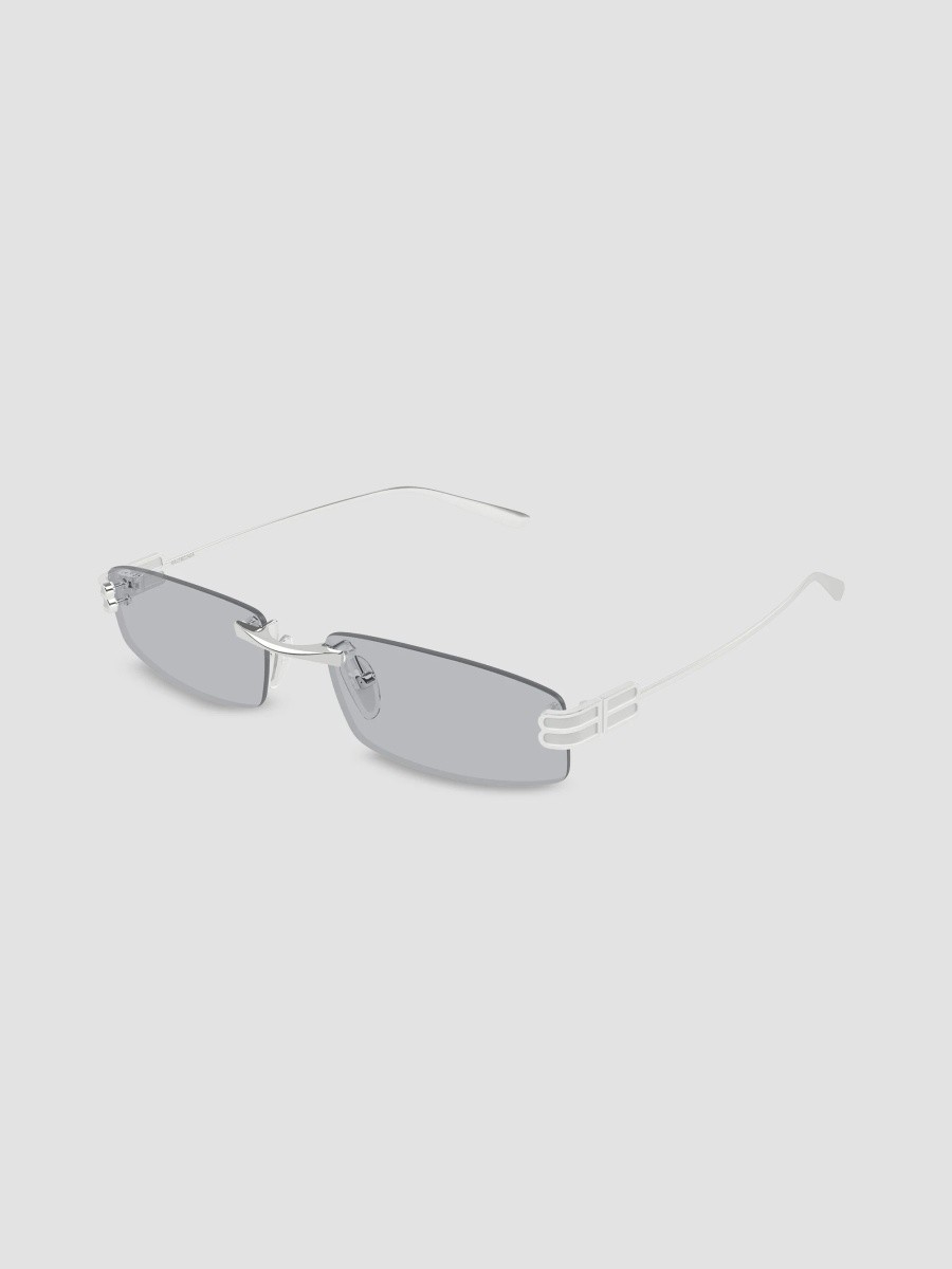 Balenciaga Men's Everyday Bb0488S Gossip 57MM Rimless Rectangular Sunglasses