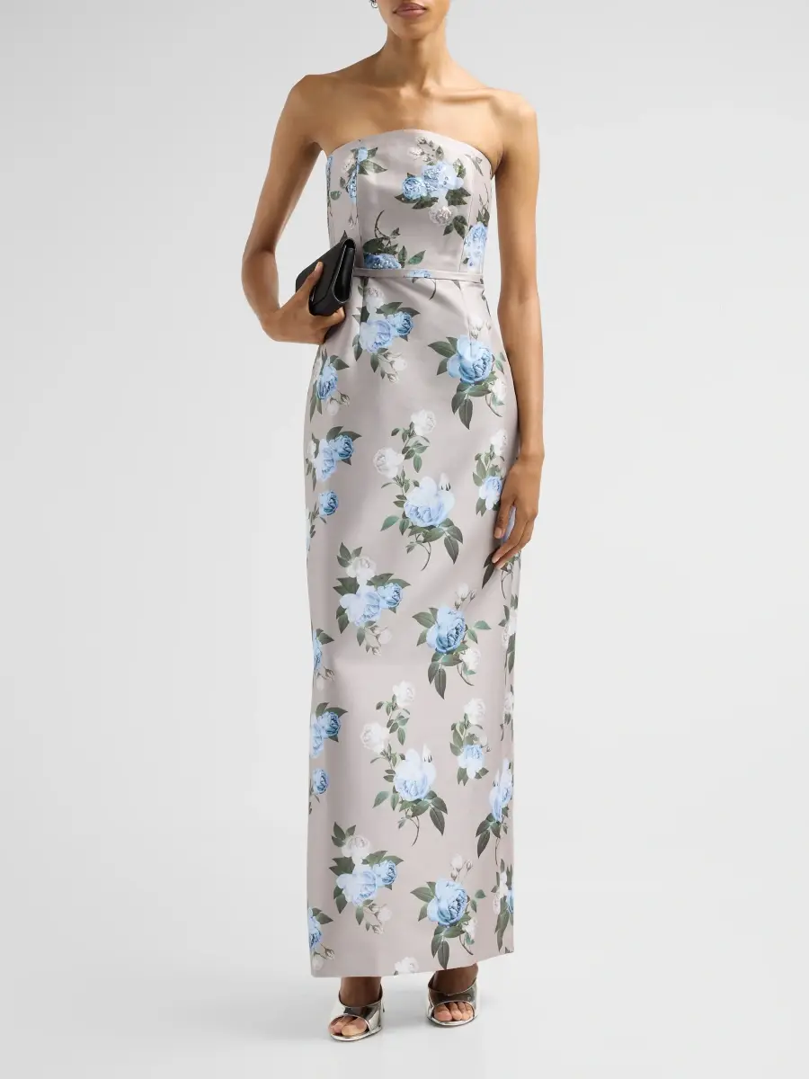 SACHIN & BABI Women's Sophia Floral Strapless Column Gown | Thumbnail 2 SACHIN & BABI Women's Sophia Floral Strapless Column Gown | Thumbnail 2