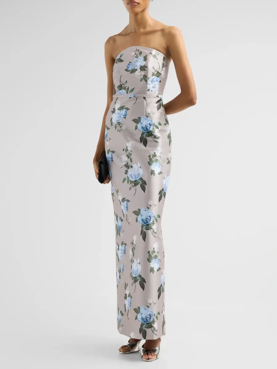 SACHIN & BABI Women's Sophia Floral Strapless Column Gown | Thumbnail 4 SACHIN & BABI Women's Sophia Floral Strapless Column Gown | Thumbnail 4
