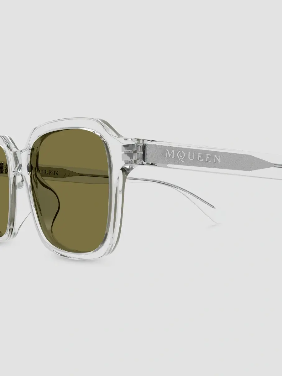 Alexander McQueen Men's Logo 50MM Signature Essential Square Sunglasses | Thumbnail 3