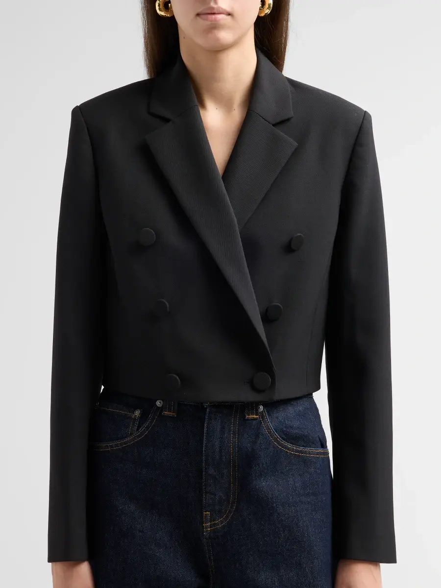 A.L.C. A. L.C. Women's Margot Virgin Wool-Blend Crop Jacket | Thumbnail 5 A.L.C. A. L.C. Women's Margot Virgin Wool-Blend Crop Jacket | Thumbnail 5