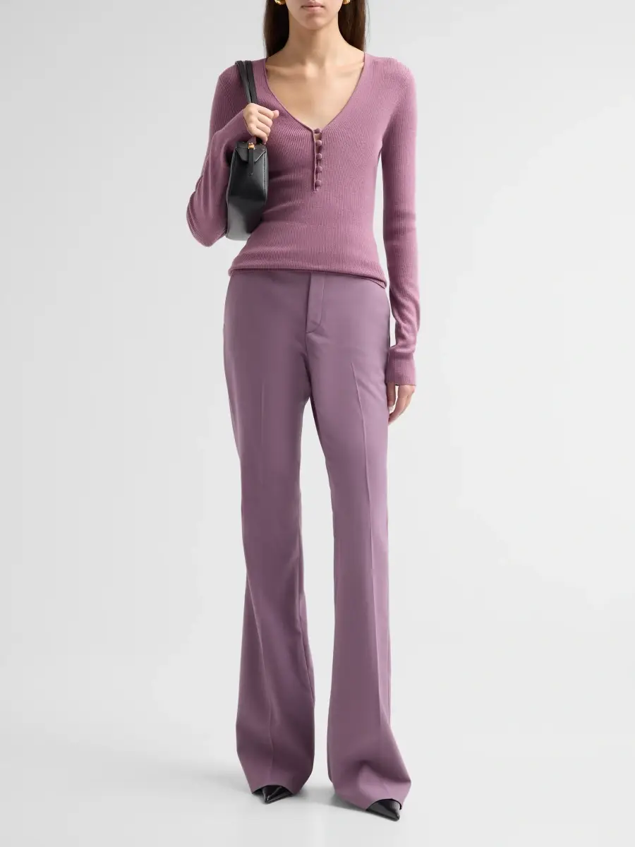A.L.C. A. L.C. Women's Tate Virgin Wool-Blend V-Neck Sweater | Thumbnail 2