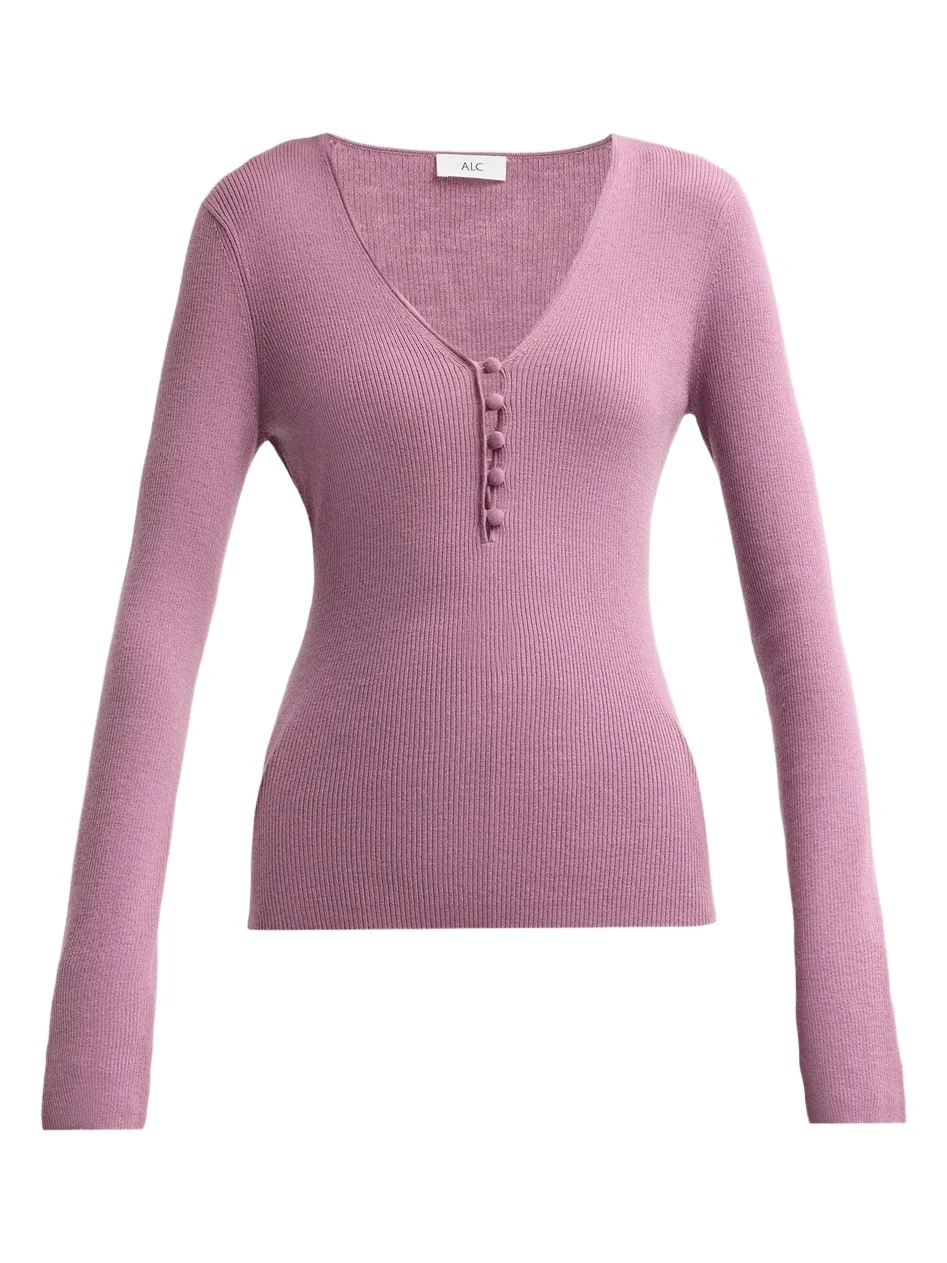 A.L.C. A. L.C. Women's Tate Virgin Wool-Blend V-Neck Sweater