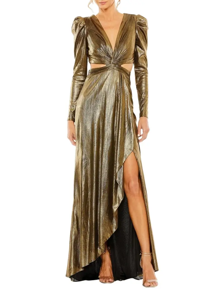 Women's Ieena Foile Jersey Open-Back Gown Women's Ieena Foile Jersey Open-Back Gown